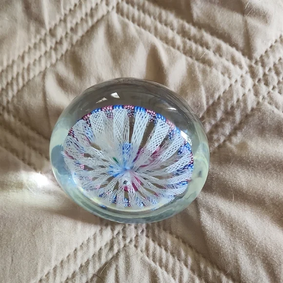 Colorful Butterfly Glass Paperweight - Picture 2 of 2